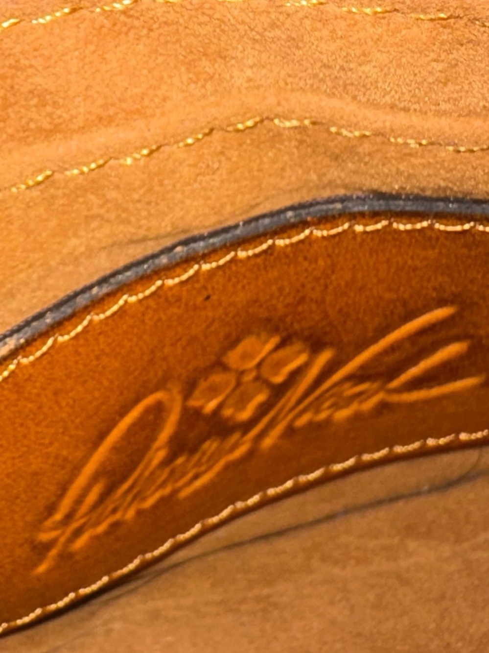 Patricia Nash Tooled Leather Wristlet Floral Western Boho Clutch Tan Brown - Picture 7 of 7